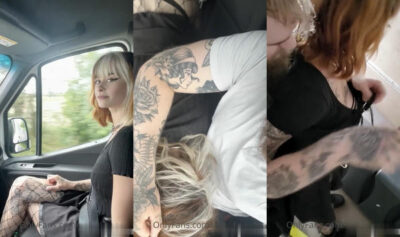 Симпатичная девушка из автостопки Саллинозавр трахнула в задней части грузовика «Незнакомец»