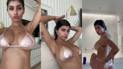 Миа Халифа — Курящая травка и обнаженный душ OnlyFans PPV
