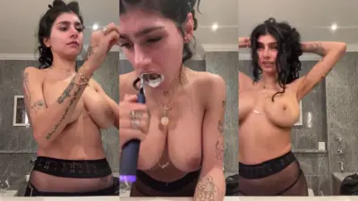 Миа Халифа – Готовимся ко сну после клубной ночи, утечка информации OnlyFans
