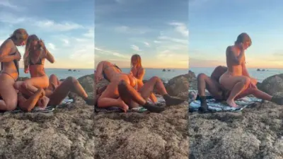 Принцесса Полли — тройничок на публичном пляже с Троем Франциско OnlyFans